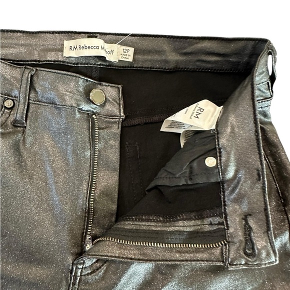 RM Rebecca Minkoff Black Shimmer Pants Size 12P - Picture 13 of 16